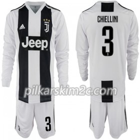 Koszulka Juventus Giorgio Chiellini 3 Dziecięca Główna 2018-2019 - Koszulki Piłkarskie(L/S)